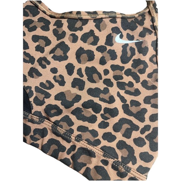 Nike Sports Bra Leopard Styling Cheetah See Through Missing Padding & Tags Sz S - Picture 5 of 9